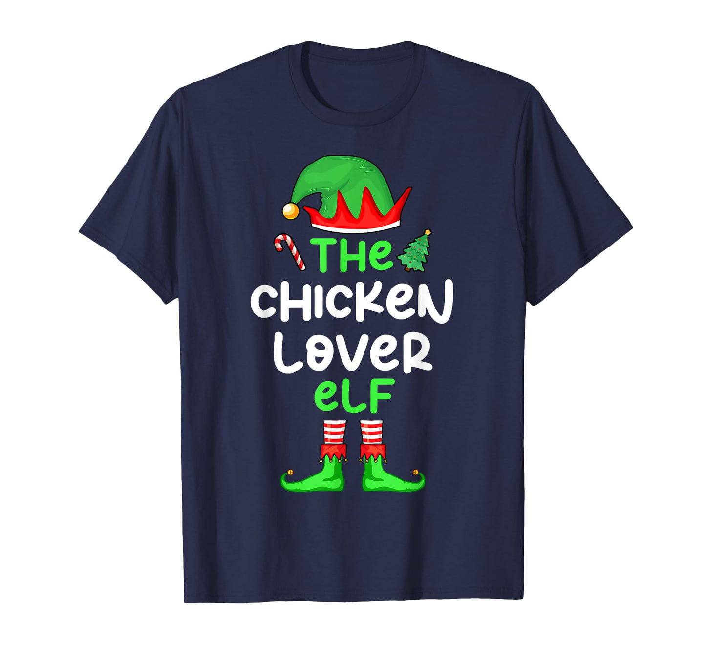 I'm The Chicken Lover Elf Christmas Matching Pajama T-Shirt