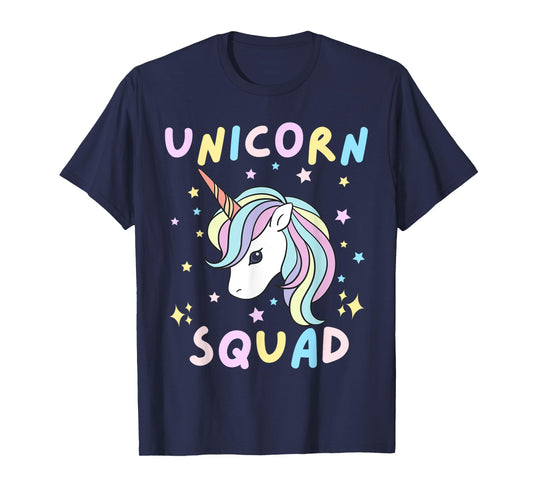Unicorn Squad Cute Rainbow Lover Family Birthday Girls Party T-Shirt