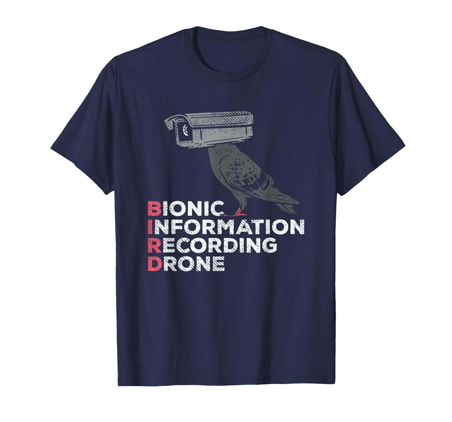 Funny Conspiracy Theories Pigeons are not real, conspiracy theory T-Shirt for Men, Black, Small, Short Sleeve, Classic Fit