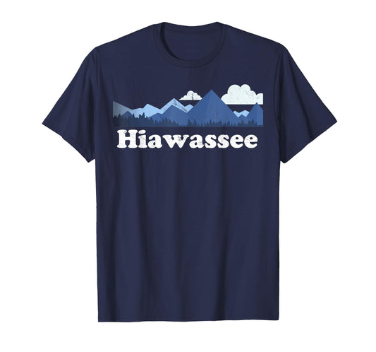 Cute Hiawassee Georgia GA Retro Blue Ridge Mountains T-Shirt