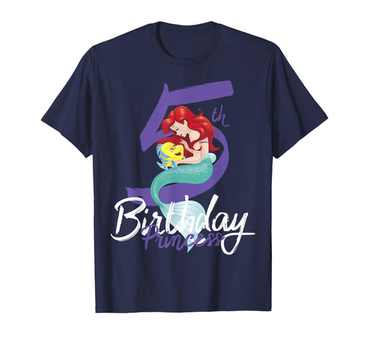 Disney Little Mermaid Ariel 5th Birthday Princess T-Shirt