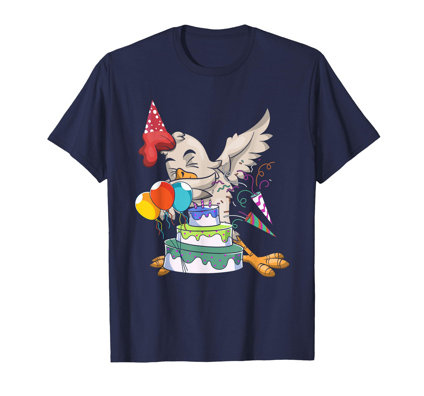 Dabbing Chicken Celebration Farm Animal Bird Kids Birthday T-Shirt