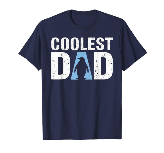 Penguin Coolest Dad Father's Day Funny Daddy Family Matching T-Shirt