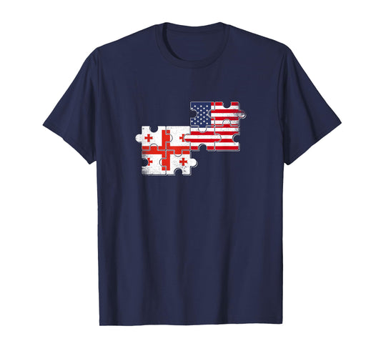 Georgia USA Vintage Flag Georgian American T-Shirt