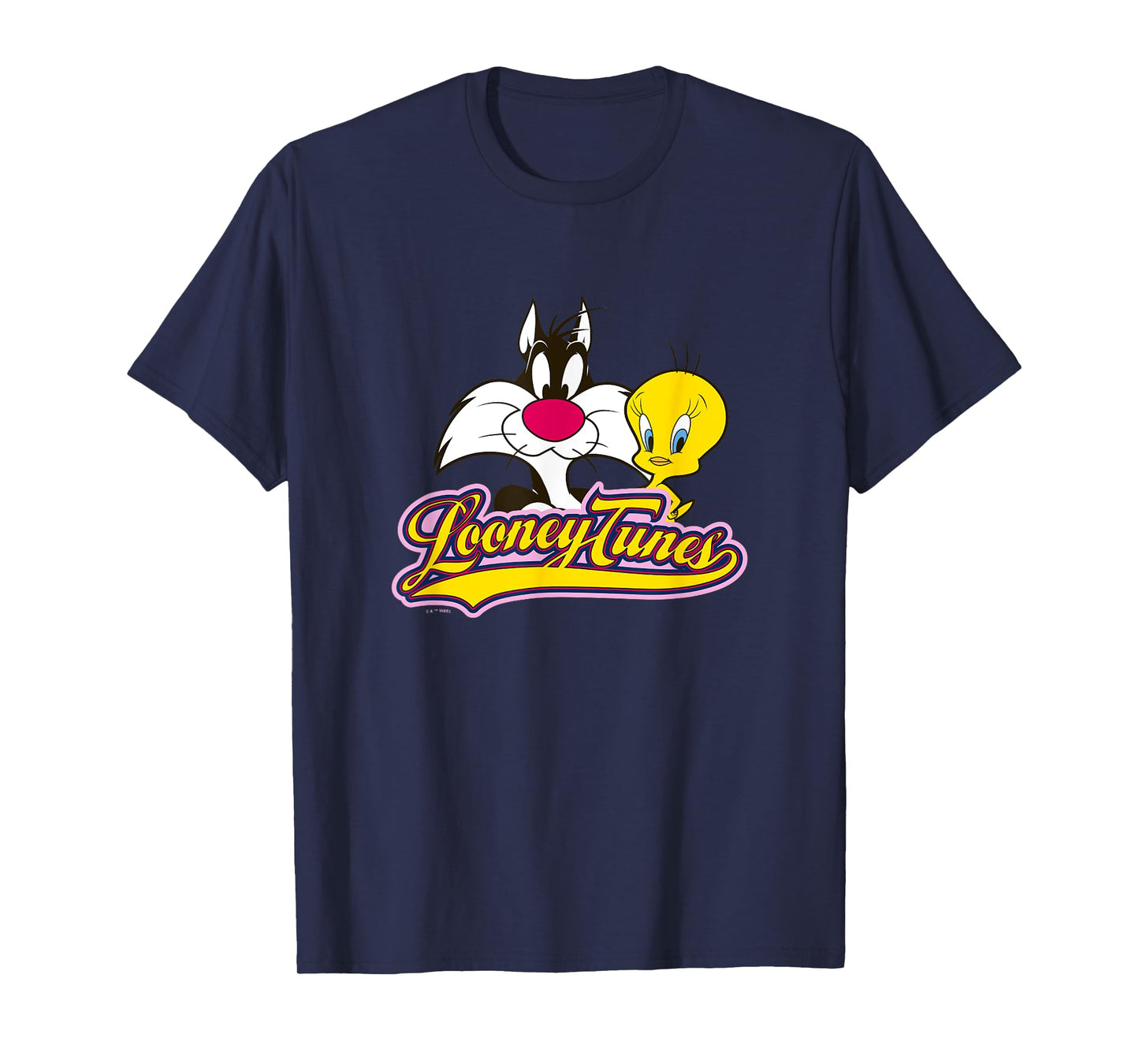 Looney Tunes Sylvester And Tweety Bird Smiling Faces Logo T-Shirt