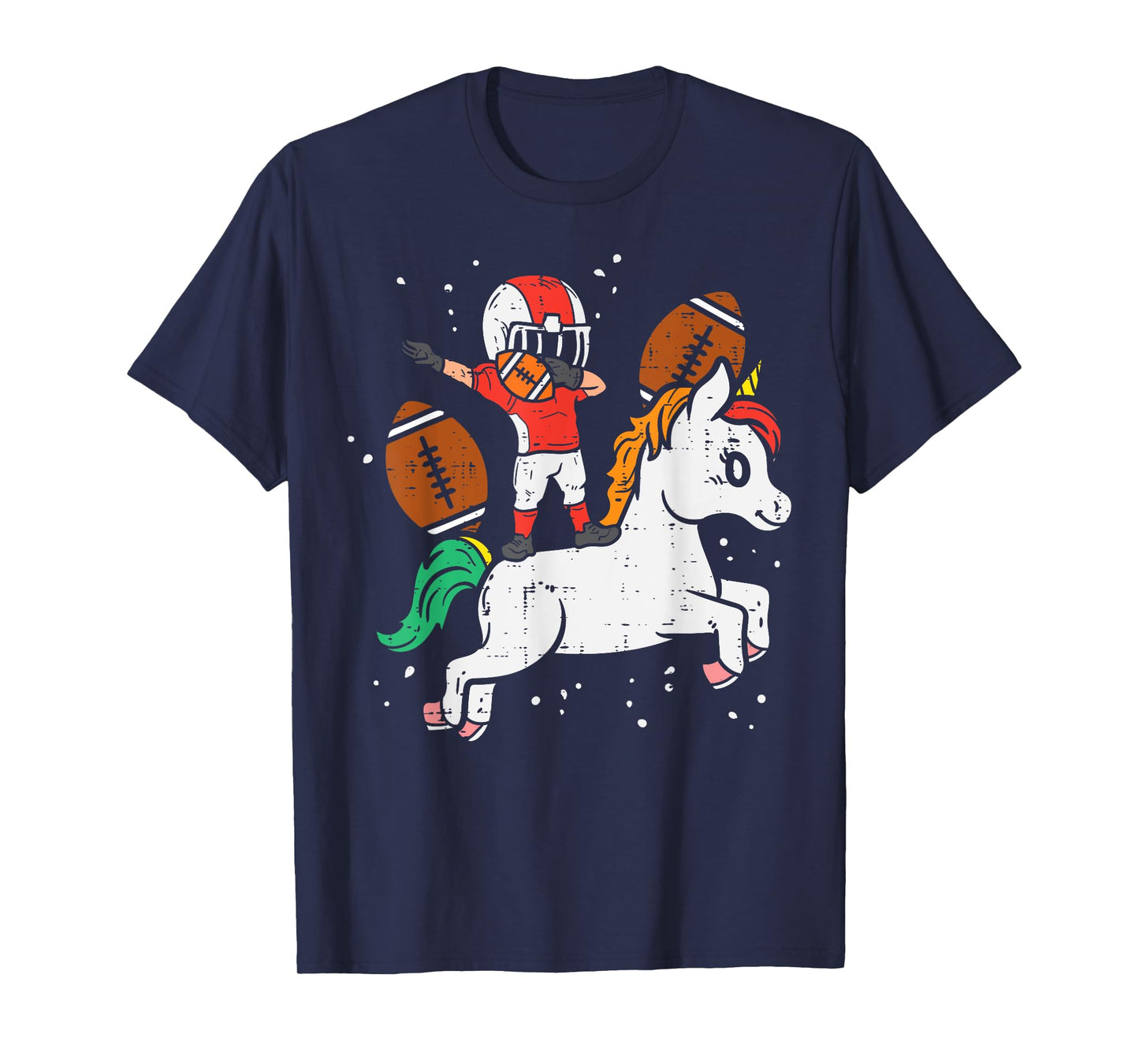 American Football Player Dab Unicorn Cute Sports Girls Kids T-Shirt