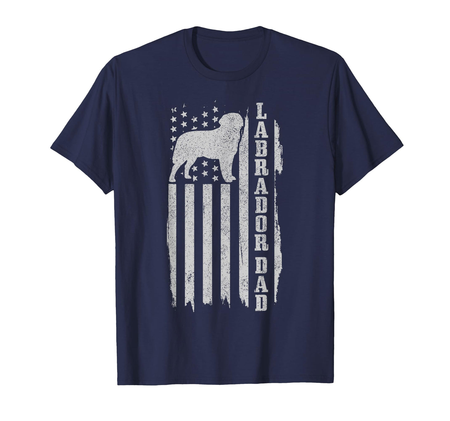 Labrador Dad Vintage American Flag T-Shirt