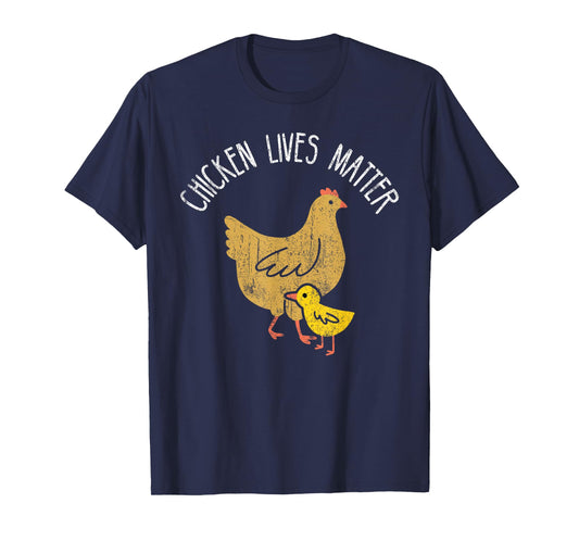 Chicken lives matter cute chicken mom with baby vintage look T-Shirt