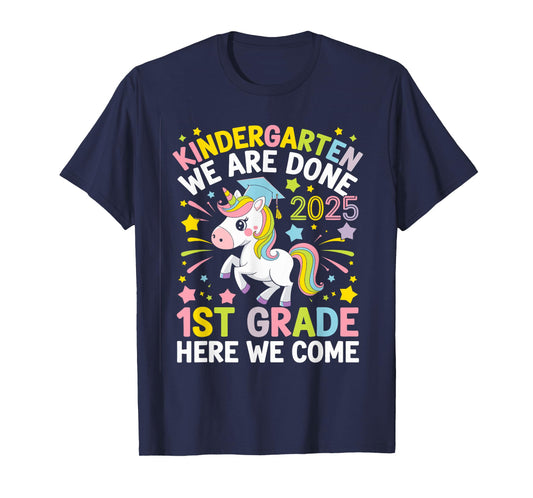 Kindergarten Graduation 2025 Cute Unicorn T-Shirt