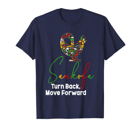 African Routes Sankofa Adinkra Black History Art T-Shirt