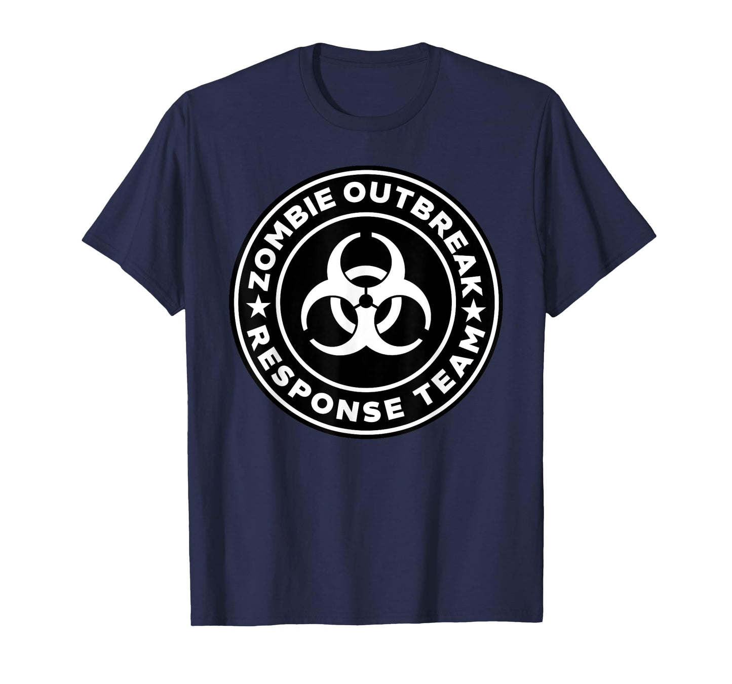Miftees Halloween Tees Zombie Outbreak Response Team T-Shirt - Men's Black Halloween Zombie T-Shirt - Adult Unisex T-Shirt - Classic Fit Crew Neck Short Sleeve - S