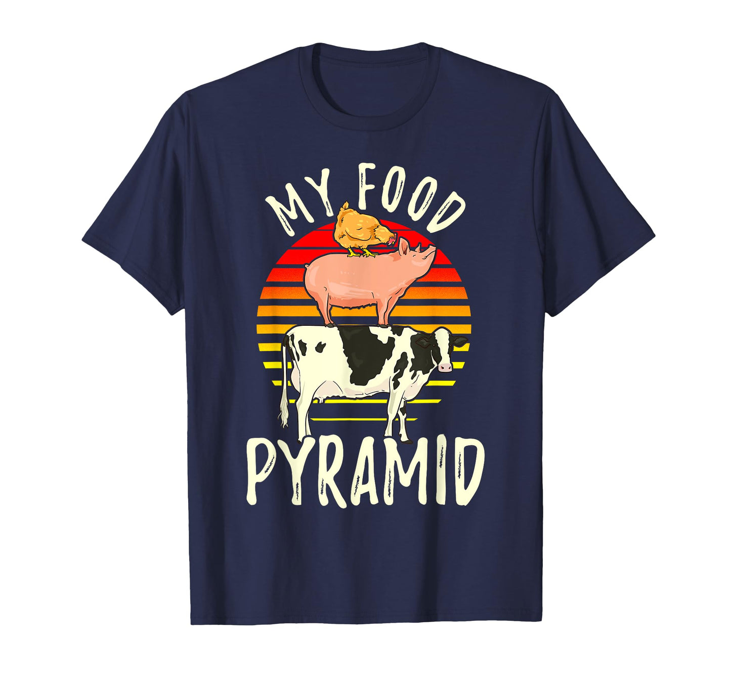 My Food Pyramid Meat Eater Carnivore Diet Food Nutrition Fun T-Shirt