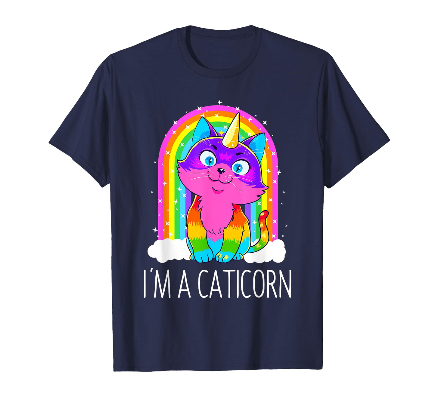 Caticorn Unicorn Cat Girls Women Rainbow Kitty Birthday Gift T-Shirt