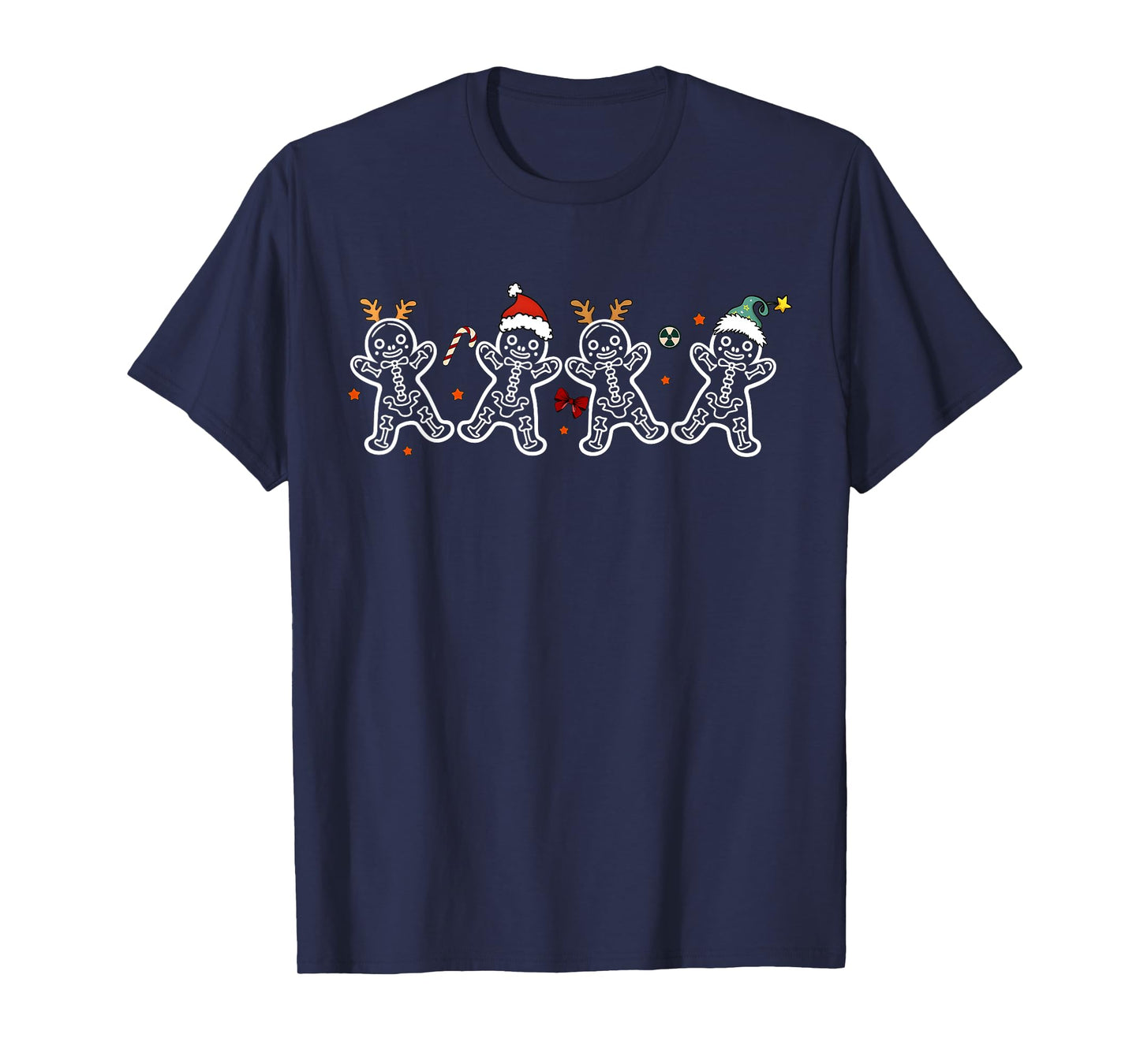 Gingerbread Skeleton Christmas Radiology Shir Xray Tech T-Shirt
