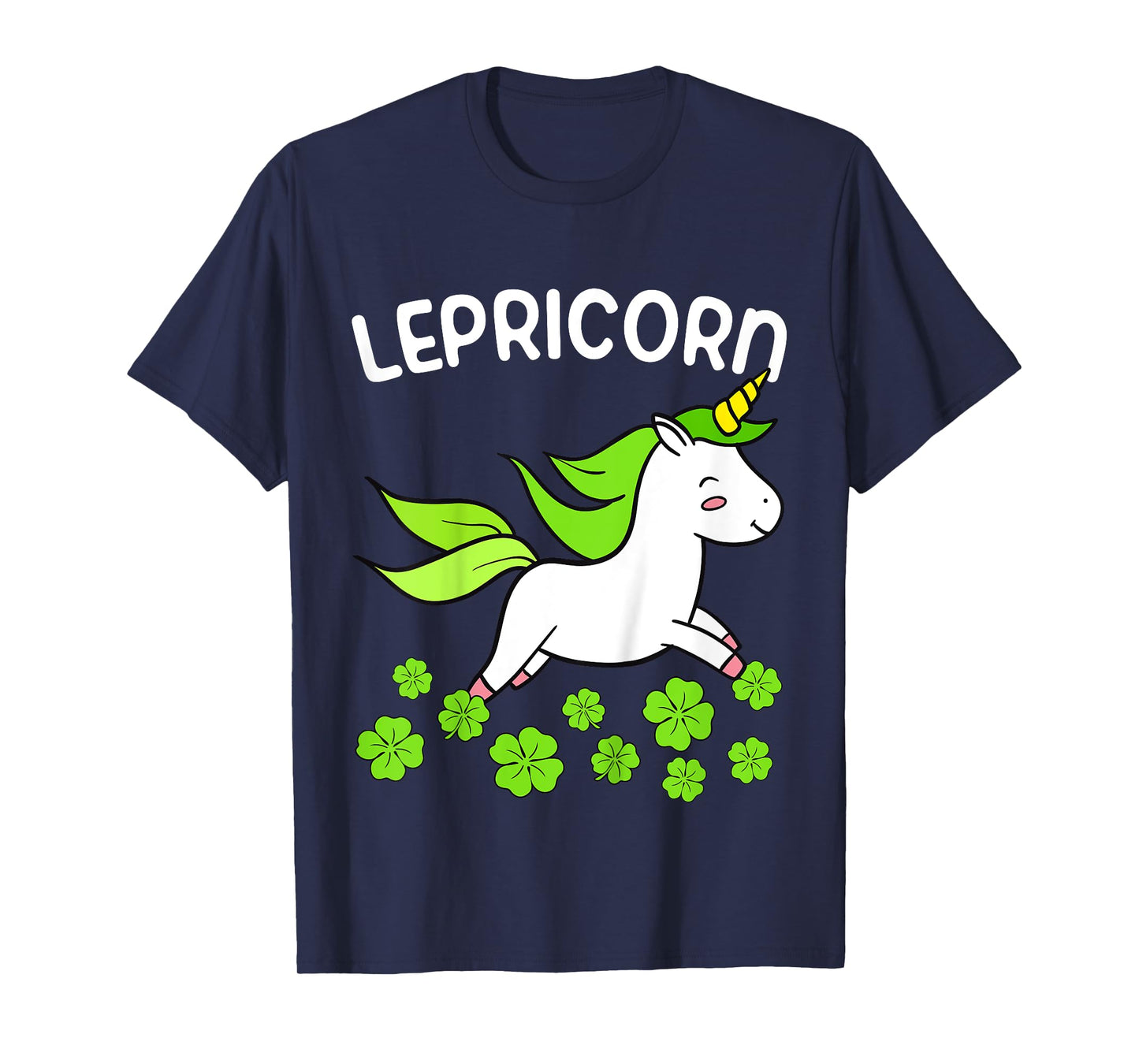Kids Girls Happy St Patricks Day Unicorn Lepricorn Clover Toddler T-Shirt