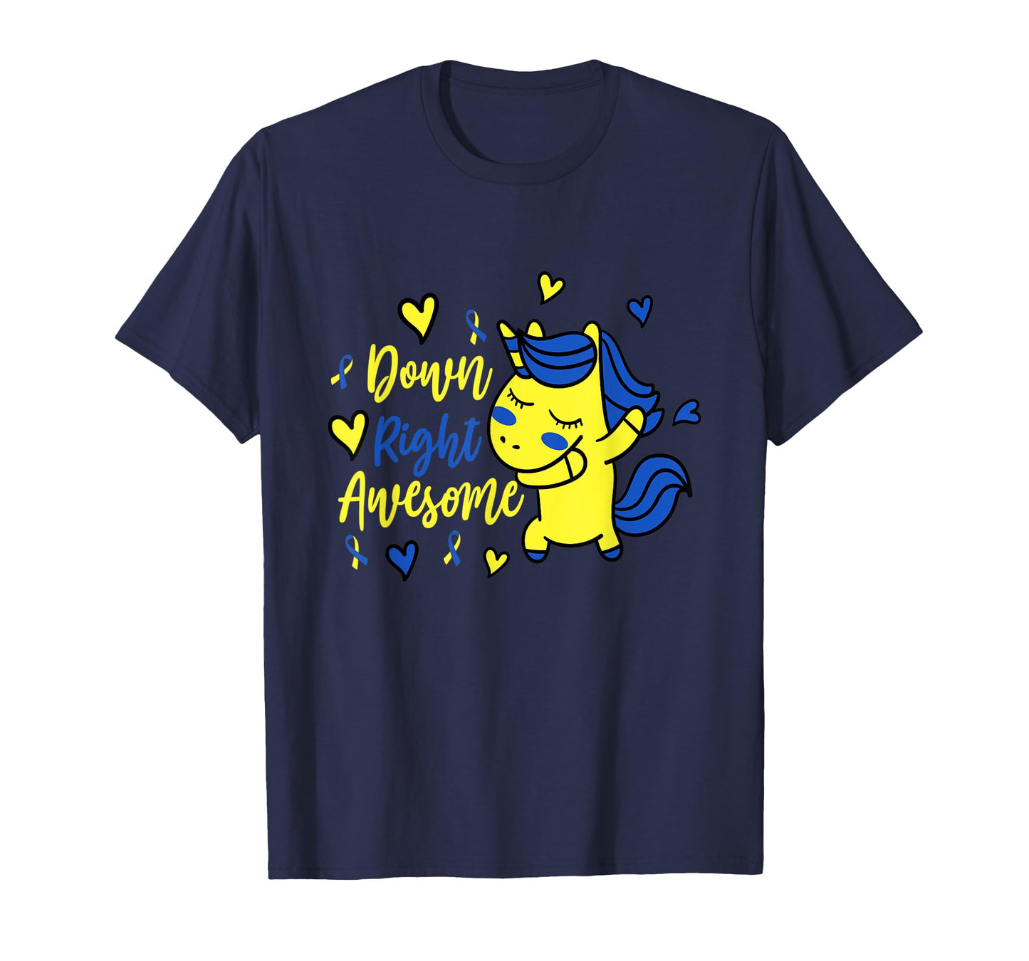 Down Right Awesome Unicorn Shirt Girls Down Syndrome Day T-Shirt