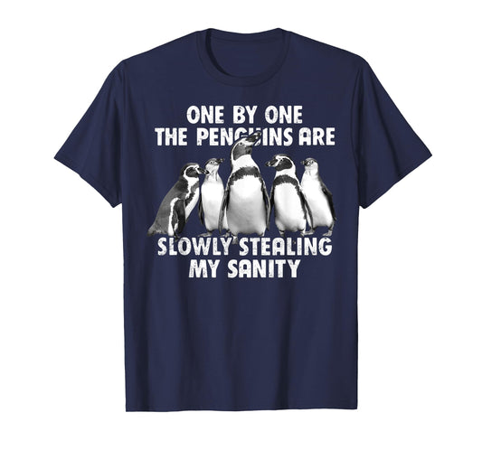 Penguins Slowly Stealing My Sanity Funny T-Shirt