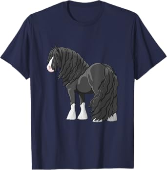 Black & White Gypsy Vanner Gypsy Cob Tinker Draft Horse T-Shirt