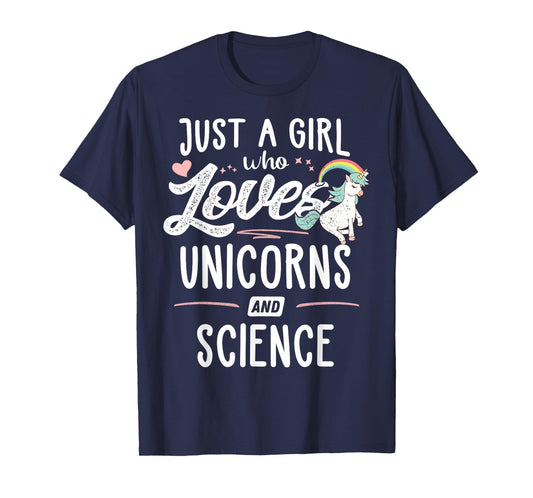 Just A Girl Who Loves Unicorns And Science Gift Women T-Shirt