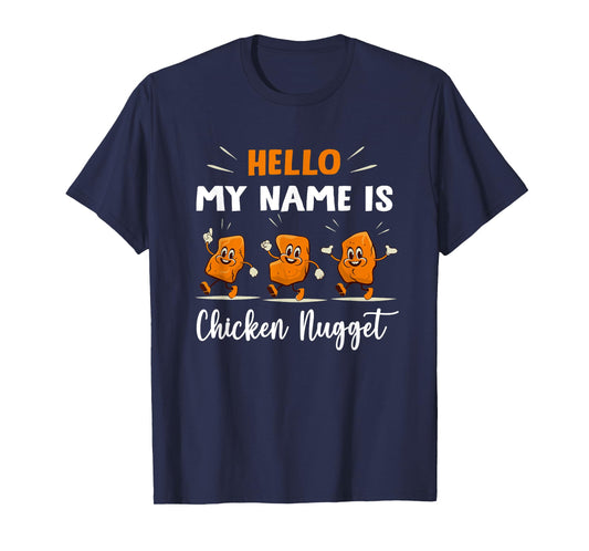 Hello My Name Is Chicken Nugget Halloween Costume Kids T-Shirt