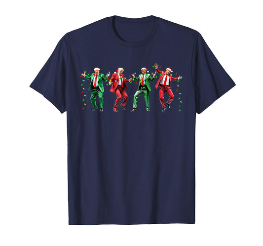 Funny Trump Dance Santa Claus Christmas Xmas Pajamas YMCA T-Shirt