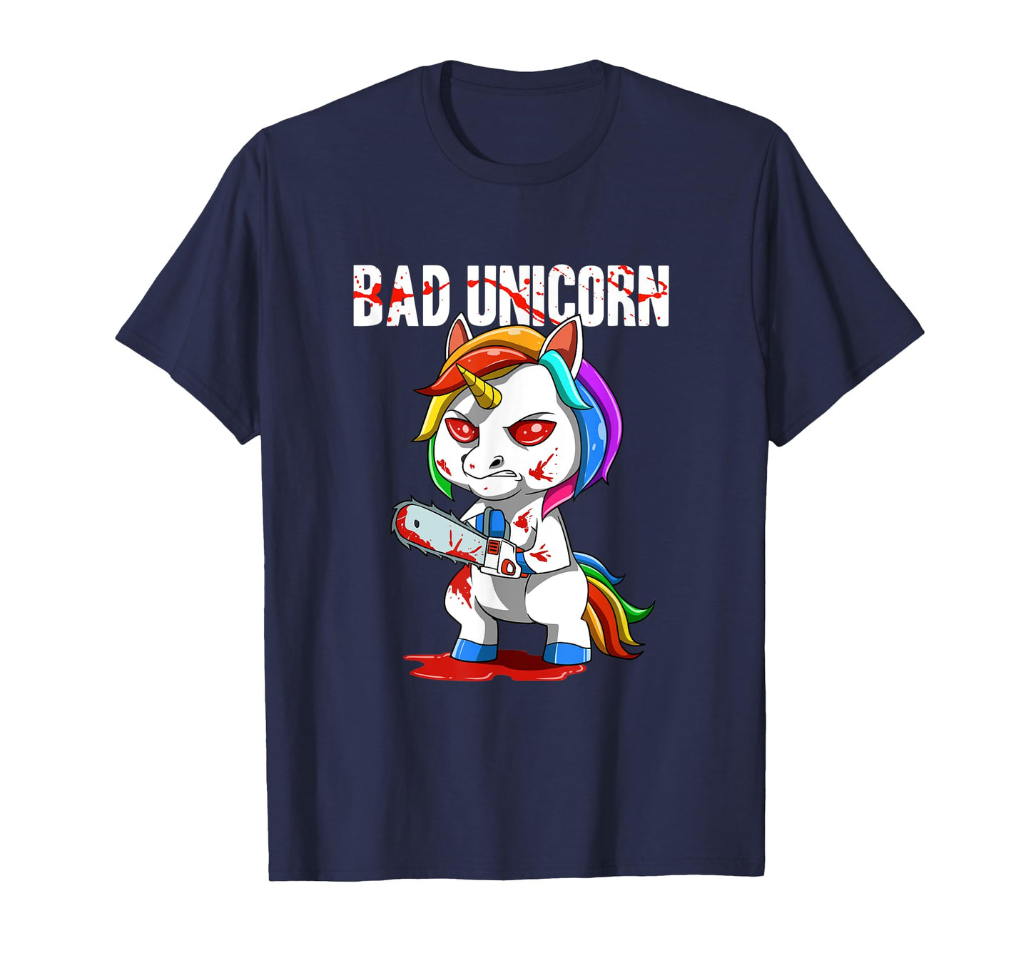 Sarcastic Bad Unicorn Chainsaw T-Shirt
