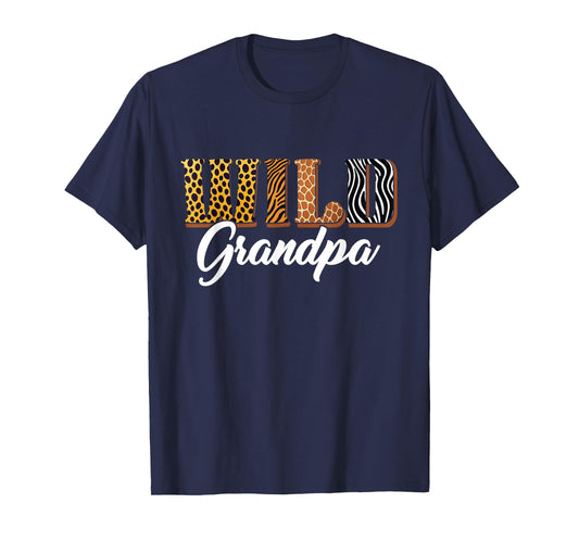 Wild Grandpa Safari Jungle Animal Birthday Matching Family T-Shirt