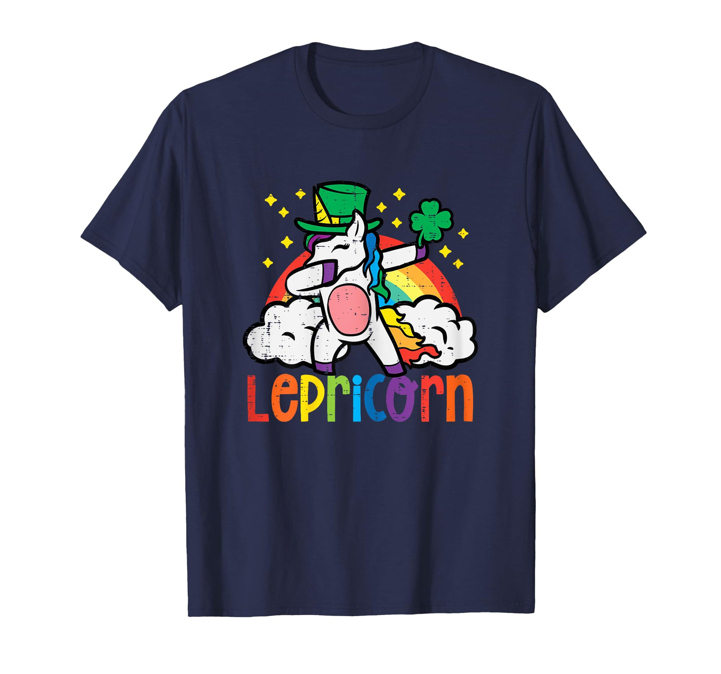 St Patricks Day Unicorn Dab Saint Pattys Lepricorn Girls Kid T-Shirt