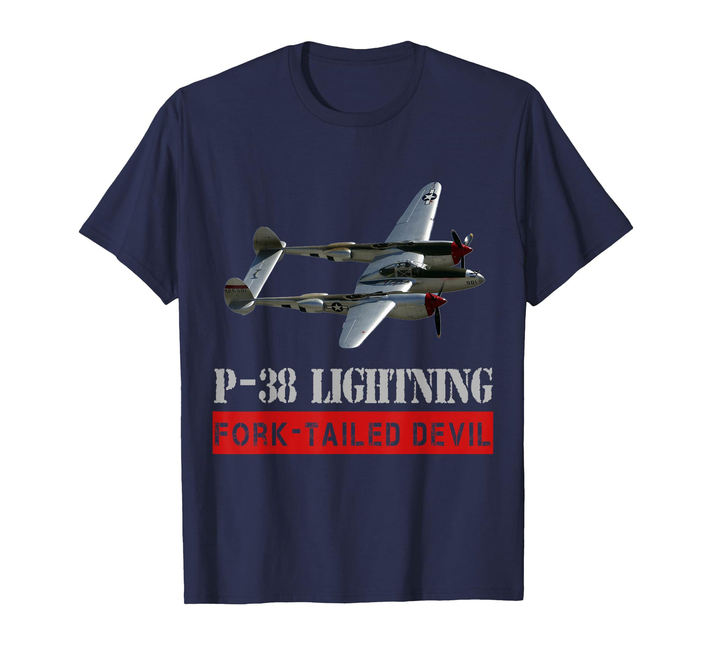 P-38 Lightning War bird, The fork tailed Devil t-shirt T-Shirt