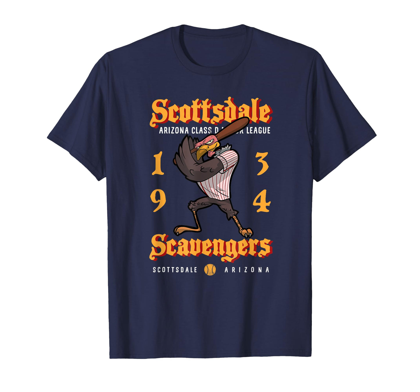 Scottsdale Scavengers Minor League Retro Baseball Team T-Shirt
