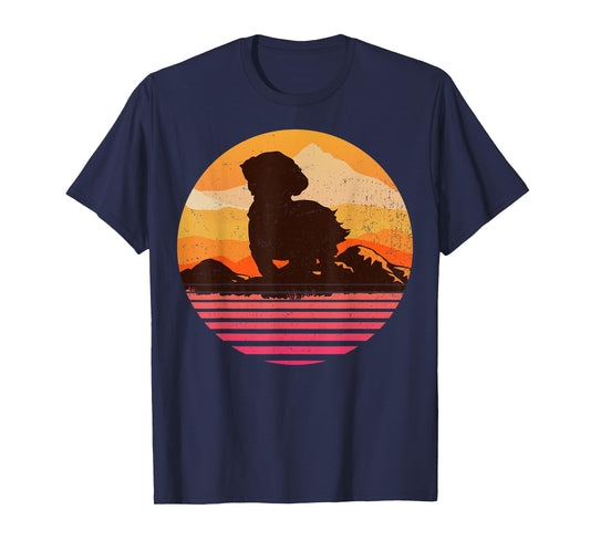 MAL-SHI With Sun Mountain Vintage Retro T-Shirt