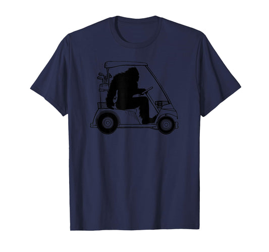 Bigfoot Golf Tee, Sasquatch Driving Golf Cart Shirt Apparel T-Shirt
