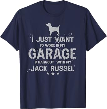 Funny Jack Russel Dad Garage Men Hang T-Shirt