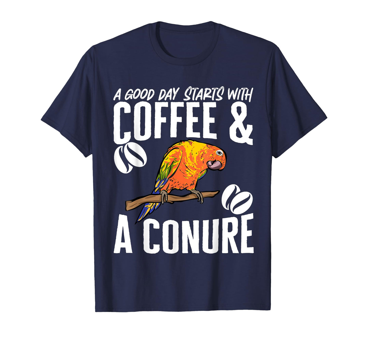 Sun Conure Coffee Parrot Bird Conure T-Shirt
