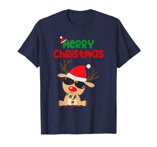 Merry Christmas Reindeer Xmas Family 2024 Men Women Tee T-Shirt