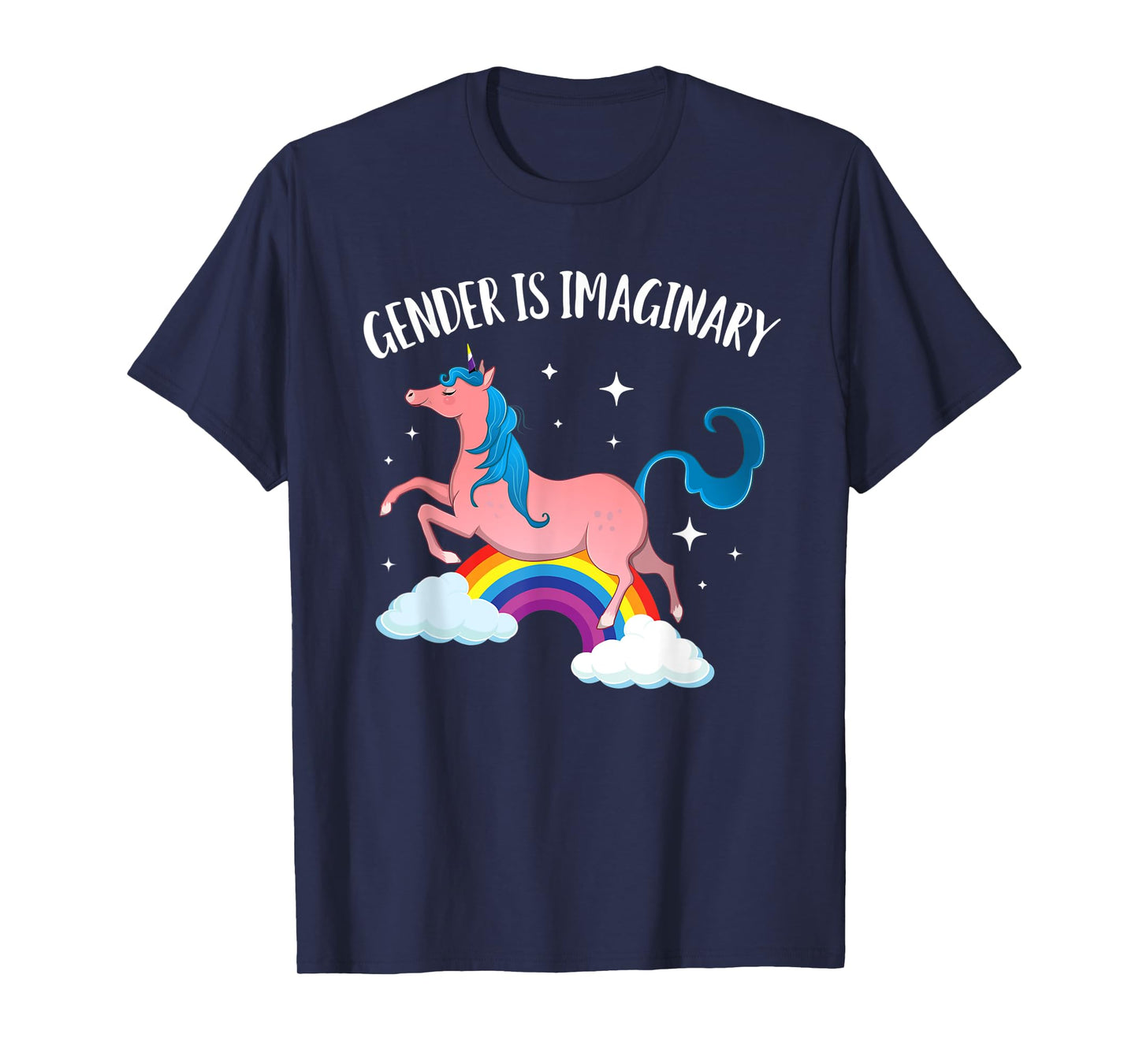 Gender Is Imaginary Non-Binary Unicorn Genderqueer T-Shirt