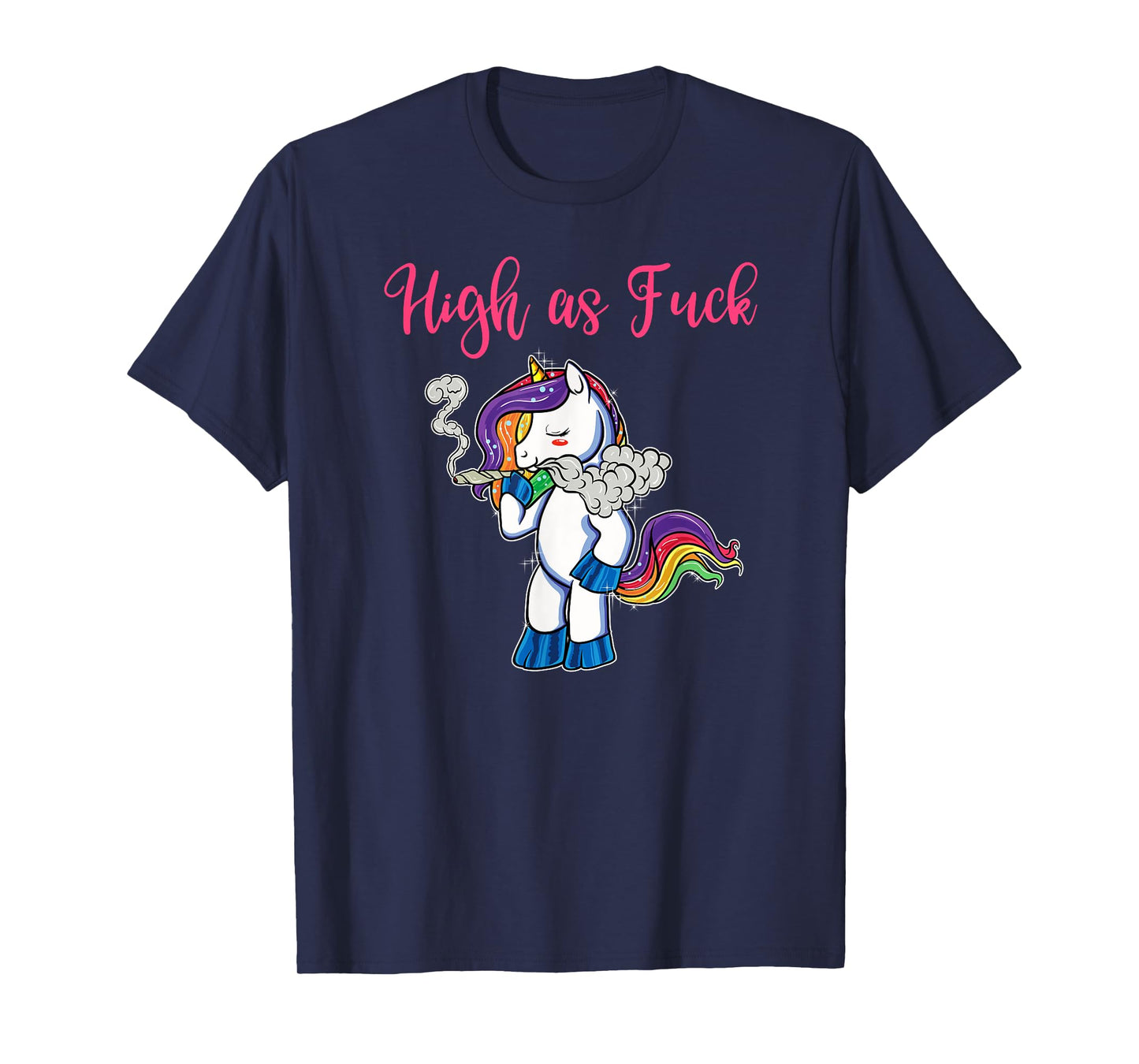 Unicorn Weed Marijuana Cute Pot Head T-Shirt