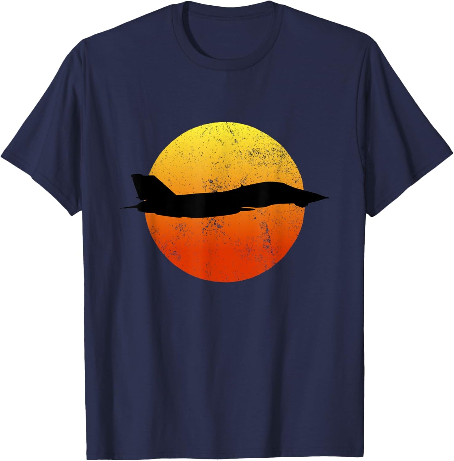 F-14 Tomcat Silhouette Retro Sunset Military Jet Flying F14 T-Shirt