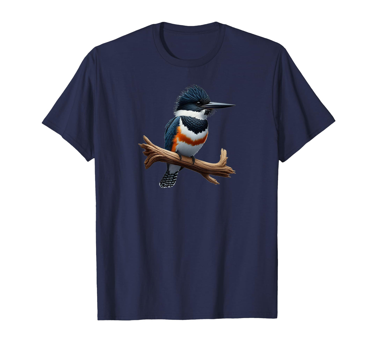 Bird Series. Belted Kingfisher Bird. Artist's Rendition. T-Shirt