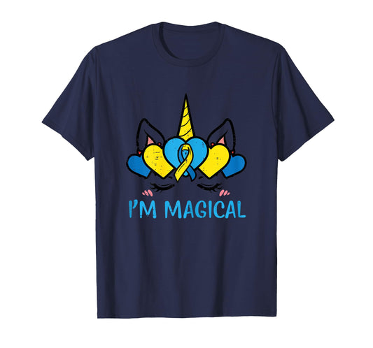 Down Syndrome Unicorn Head Magical Awareness Toddler Girls T-Shirt