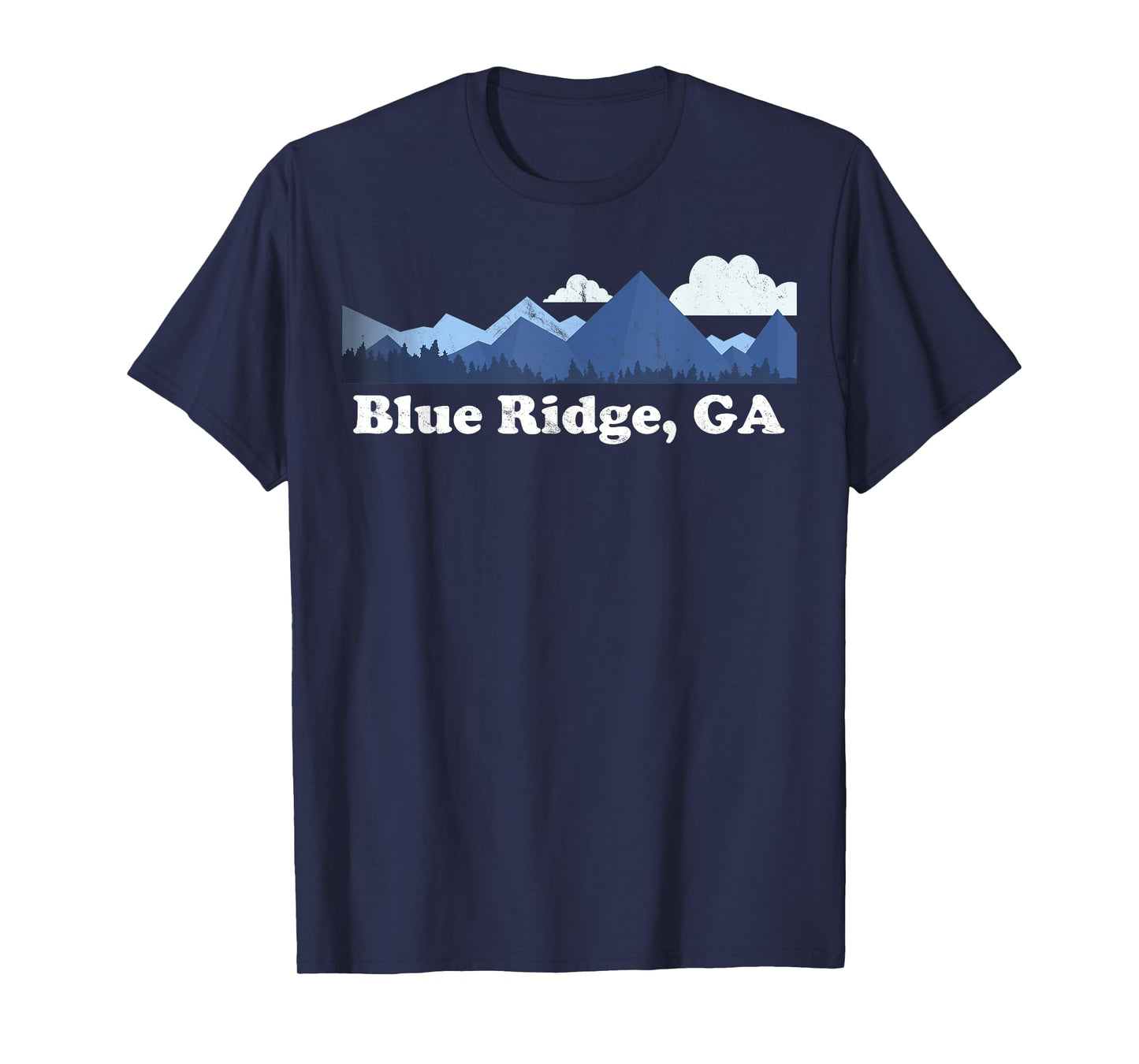 Cute Blue Ridge Georgia Mountains GA Retro Distressed T-Shirt