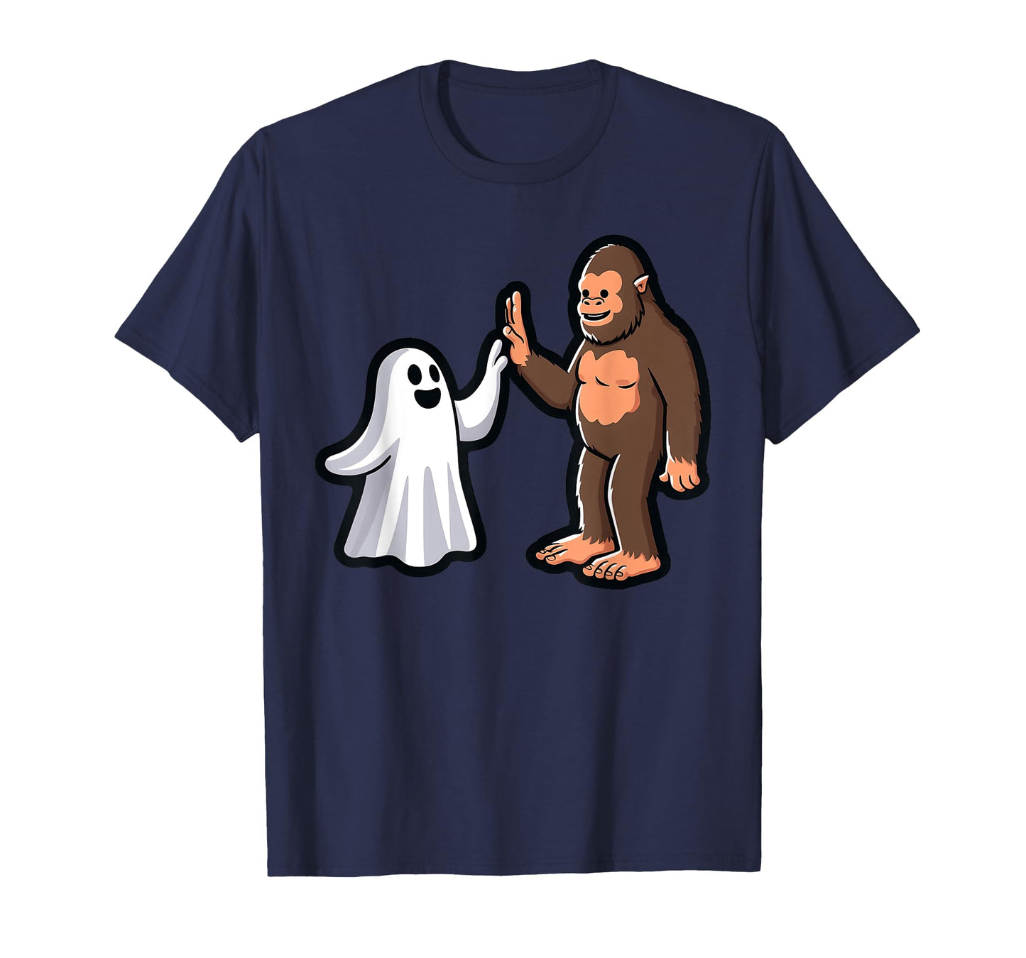 Bigfoot and Ghost High-Five Halloween Toddler Boys Costume T-Shirt