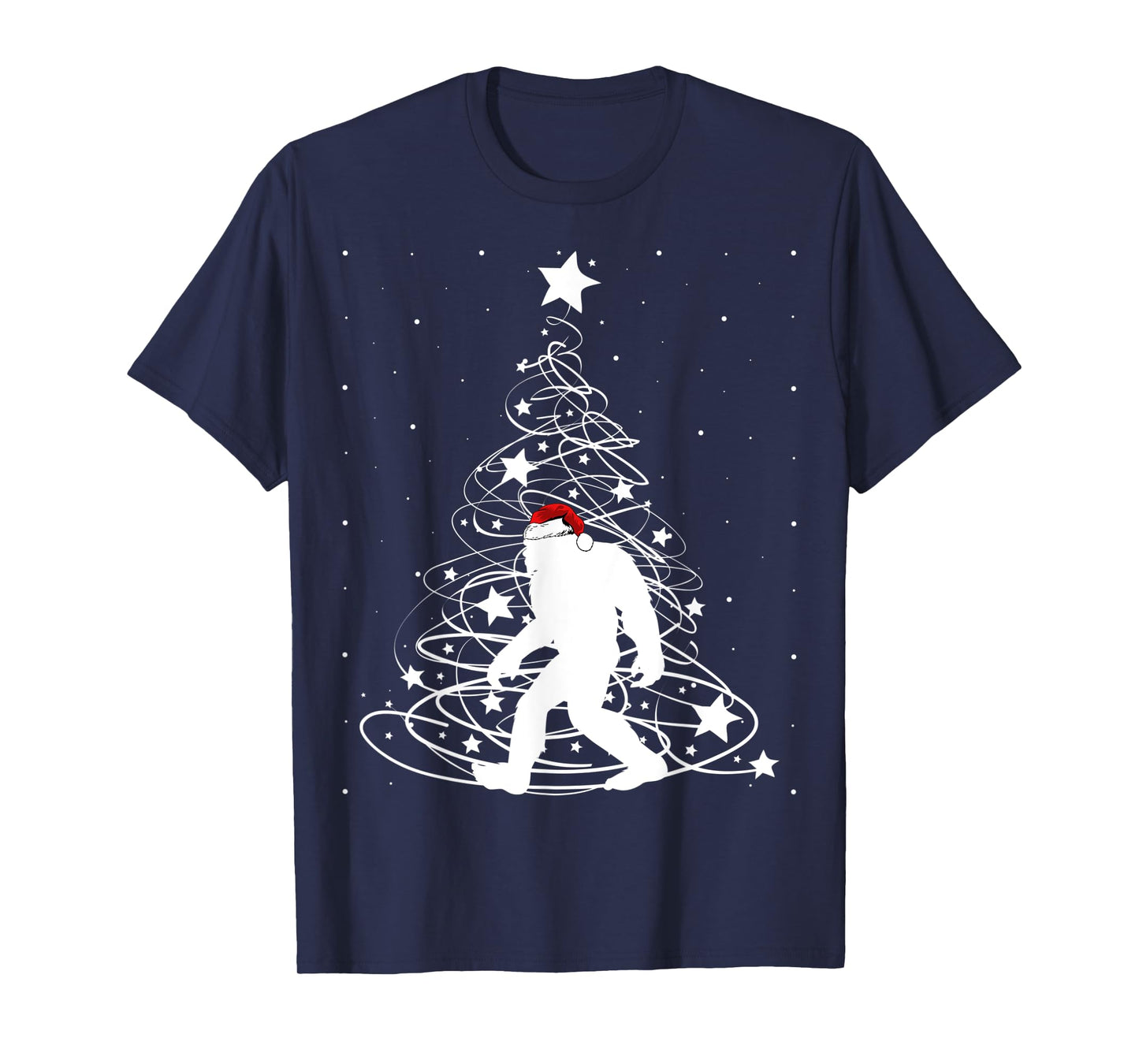 Bigfoot Santa Christmas Shirts for Boys Kids Girls Xmas Gift T-Shirt