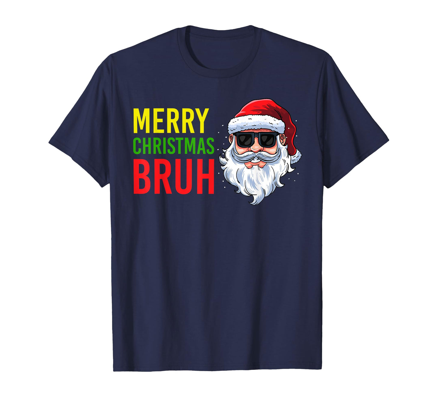 Merry Christmas Bruh Meme Funny Saying for Brother Boys Men T-Shirt