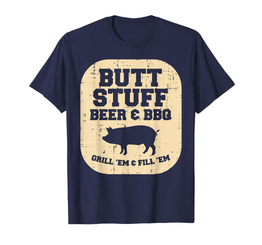 Pork Stuff Bbq Grill Em Barbecue Pig Meat Grilling Dad Men T-Shirt
