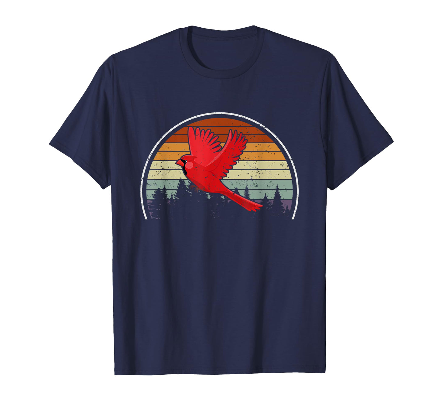 Birdwatcher Bird Lover Nature Bird Retro Red Cardinal T-Shirt