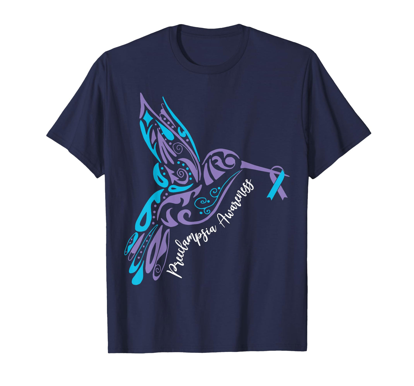 Bird Ribbon Preeclampsia Awareness Preeclampsia Survivor T-Shirt