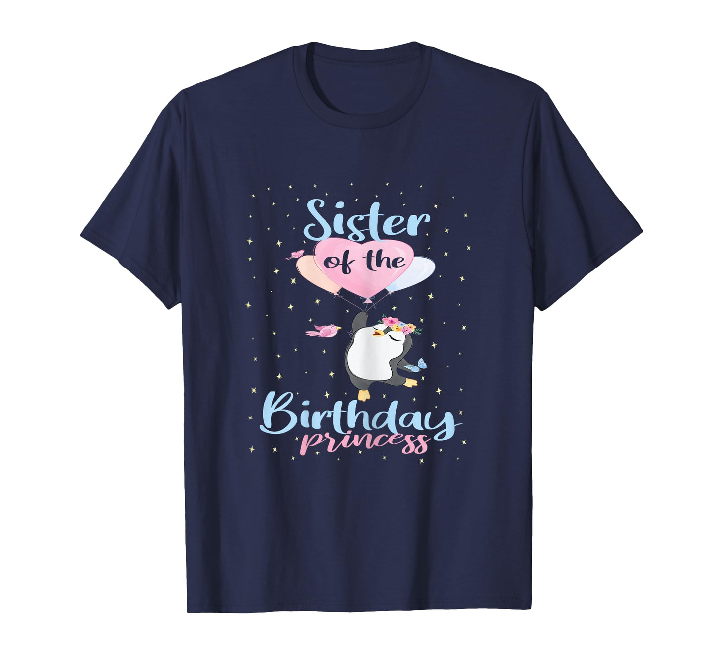 Sister Of The Birthday Princess Penguin Girls B-day Party T-Shirt
