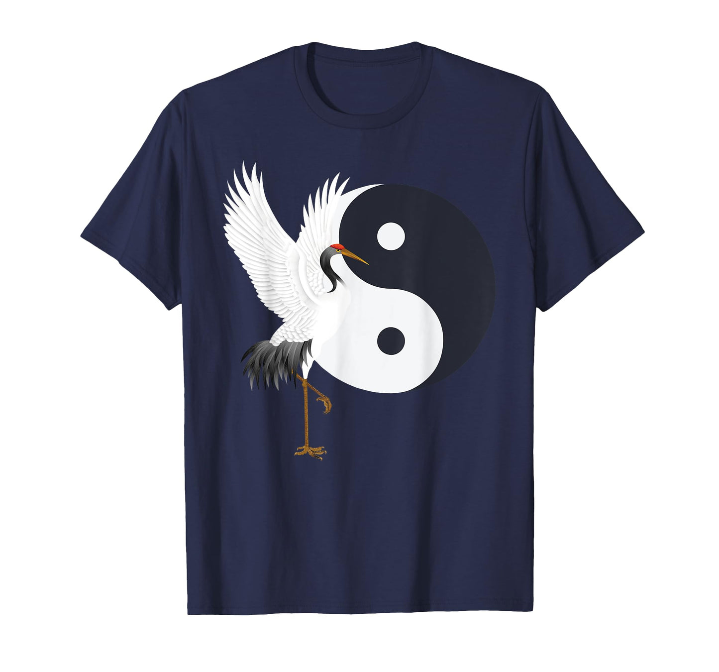 Tai Chi White Crane Yin, Yang, Qi Gong, Chinese White Bird T-Shirt