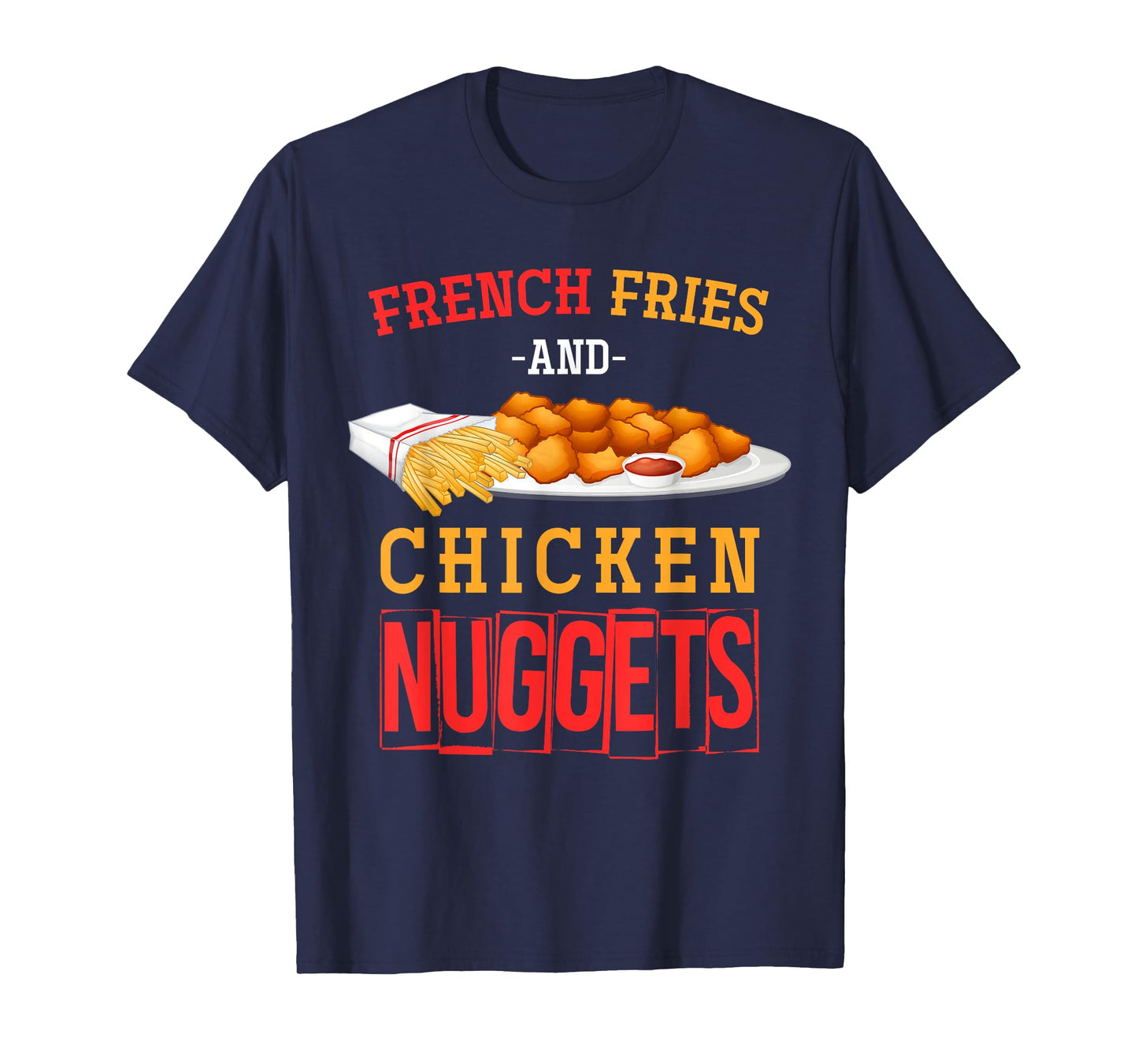 Funny Foodie Nuggets Lover Gift Unisex-Adult Chicken Nugget T-Shirt Black Small